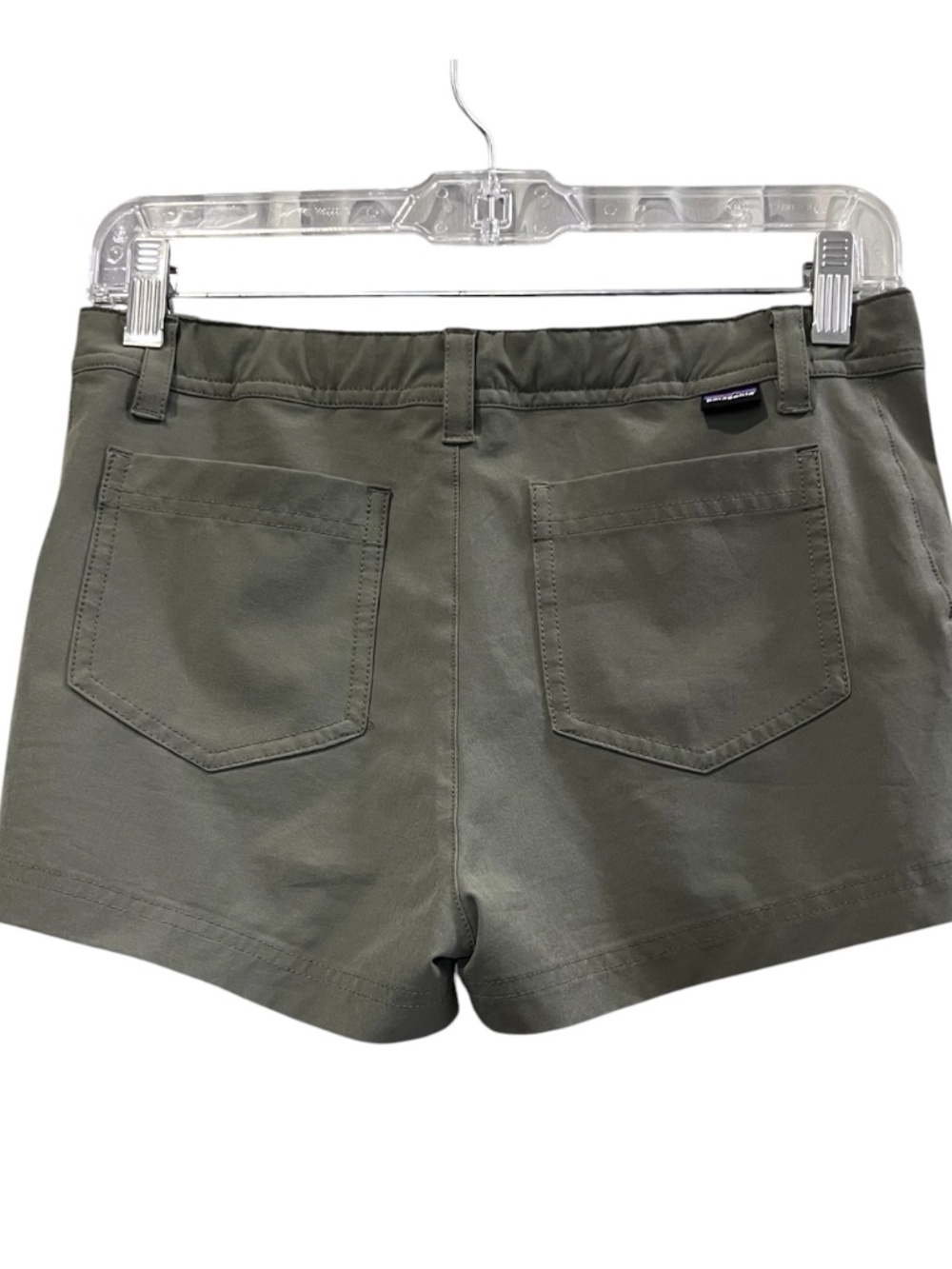 Patagonia Girls Happy Hike Shorts Girls 14 Olive Green Pockets Adjustable Waist